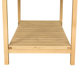 Jardinière sur Pieds carré Potager avec étagère dim. 110L x 46l x 76H cm 8 Compartiments & Inserts d'irrigation Bois de Sapin