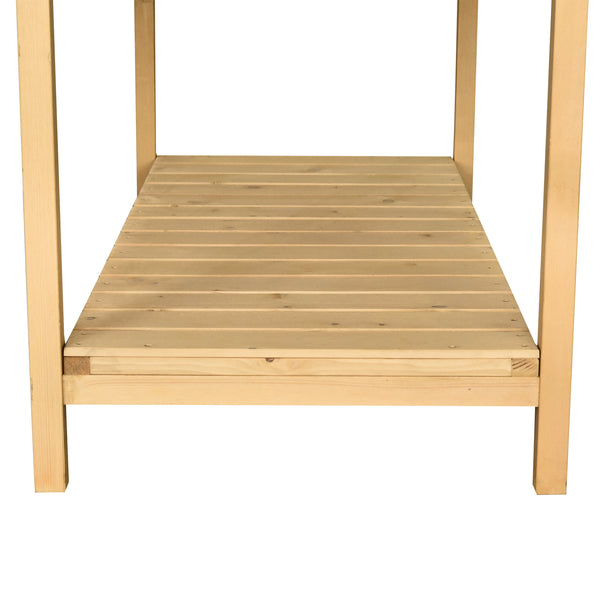 Jardinière sur Pieds carré Potager avec étagère dim. 110L x 46l x 76H cm 8 Compartiments & Inserts d'irrigation Bois de Sapin