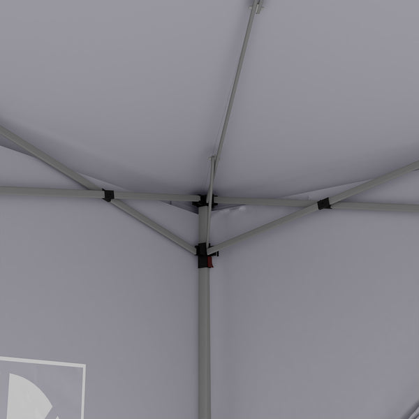 Tonnelle de jardin extérieure tente de réception barnum pop-up pliant 3 x 3 m 4 parois amovibles + sac de transport blanc