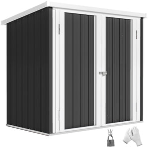 Abri de jardin 1,09 m² avec double porte verrouillable de 147 x 86 x 134 cm