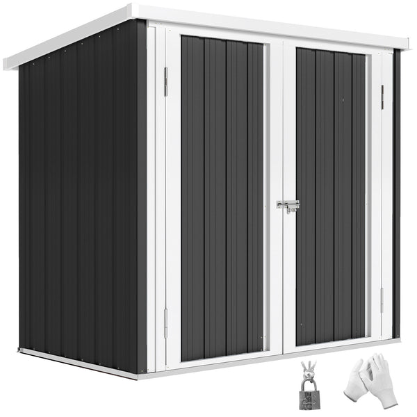 Abri de jardin 1,09 m² avec double porte verrouillable de 147 x 86 x 134 cm