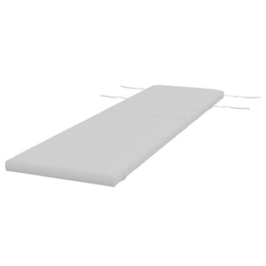 Coussin d'extérieur pour chaise Longue Coussin Bain de Soleil Rectangulaire avec appui-tête et liens, déperlant, 196 x 63 cm, gris clair