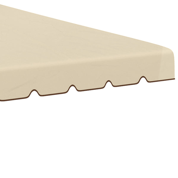 Toile de Rechange pour pavillon tonnelle Tente 3 x 3 m Toit de Remplacement Gazebo de Jardin Tissu Polyester Haute densité 170 g/m² Beige