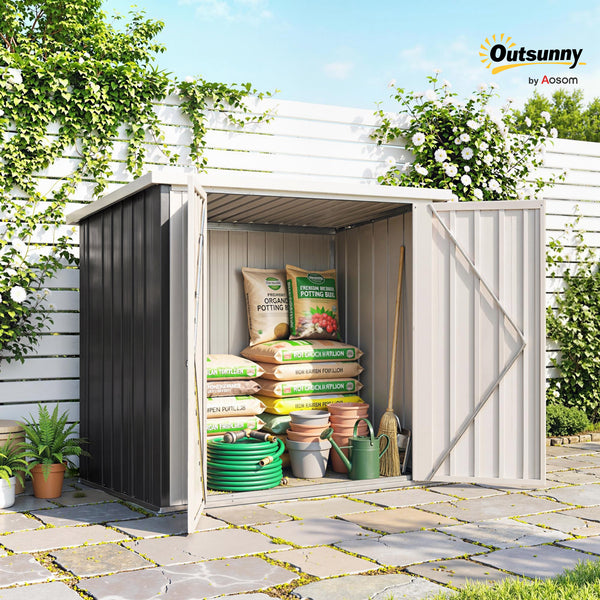 Abri de jardin 1,09 m² avec double porte verrouillable de 147 x 86 x 134 cm