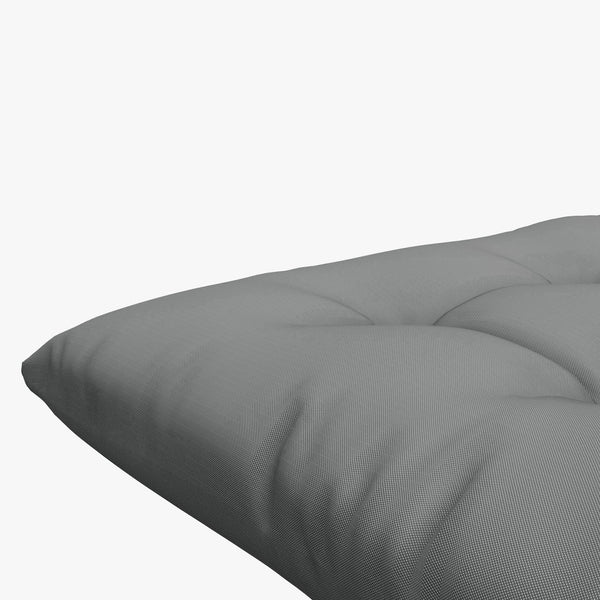 Lot de 6 coussins de chaise de jardin, Coussins extérieur capitonné, grand confort cm avec attaches, dim. 40L x 40l cm Gris