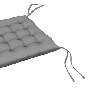 Lot de 6 coussins de chaise de jardin, Coussins extérieur capitonné, grand confort cm avec attaches, dim. 40L x 40l cm Gris