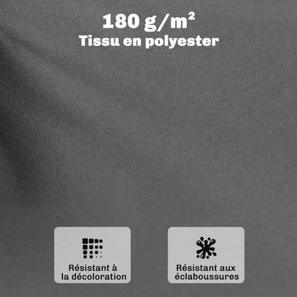 Coussin de banc, coussin pour Banc de Jardin pour l'extérieur et l'intérieur, housse amovible lavable, UPF 30+, sangles de fixation, jardin, patio, 110 x 46 x 6,5 cm, gris foncé