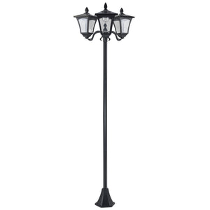 Lampadaire de jardin extérieur à LED solaire avec capteurs 3 abat-jours - H.182.5 cm - IP44