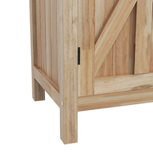 Table de rempotage armoire de rangement de jardin avec 2 étagères, plateau galvanisé patins antidérapants en bois sapin