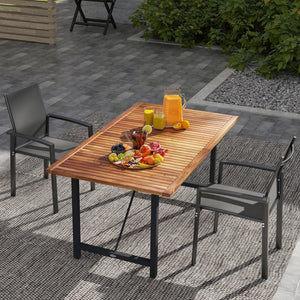 Lot de 2 chaises de jardin chaises empilables d'extérieur respirant avec accoudoirs, en aluminium et textilène pour jardin, piscine, terrasse, gris foncé