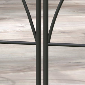 Lot de 5 panneaux de clôture de jardin décoratives en métal, bordure de jardin, pour parterre de fleurs - dim. 205 x 45,5 cm, noir
