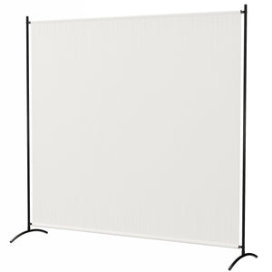 Paravent Extérieur à Panneau Unique, Séparateur de Pièce de 180H cm avec Protection UV30+, Panneau Brise-Vue avec Base Stable pour Intérieur et Extérieur, Beige