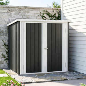 Abri de jardin 1,09 m² avec double porte verrouillable de 147 x 86 x 134 cm