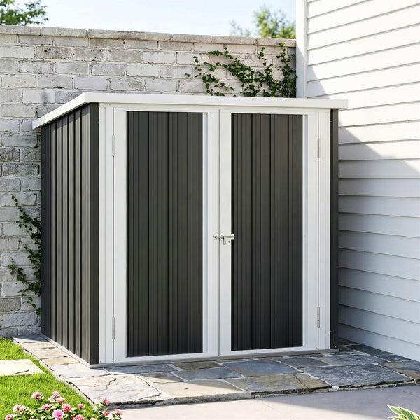 Abri de jardin 1,09 m² avec double porte verrouillable de 147 x 86 x 134 cm