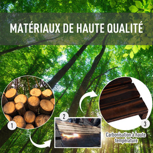 Étagère à fleurs, support de plantes 6 niveaux, peut accueillir 8 à 10 plantes en pot, avec roulettes multidirectionnelles, pour l'intérieur et l'extérieur, en bois massif, couleur carbonisée