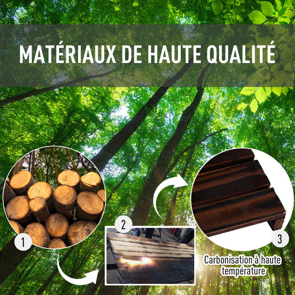 Étagère à fleurs, support de plantes 6 niveaux, peut accueillir 8 à 10 plantes en pot, avec roulettes multidirectionnelles, pour l'intérieur et l'extérieur, en bois massif, couleur carbonisée