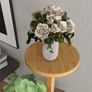Étagère à plantes support à plantes en bambou étagères rondes à fleurs support de pots de fleurs 5 niveaux bois naturel