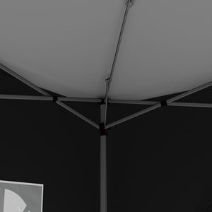 Tonnelle de jardin extérieure tente de réception barnum pop-up pliant 3 x 3 m 4 parois amovibles + sac de transport noir