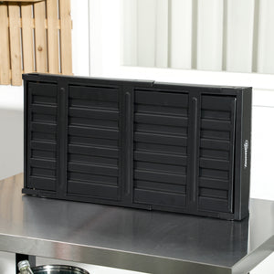 Barbecue au charbon de bois pliable portable BBQ grill sur pieds avec bassin à charbon extractible 74L x 30l x 37H cm, noir