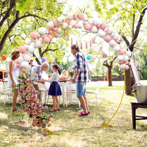 Arche de ballon arche pour ballon arche pour plantes grimpantes pour mariage, anniversaire, cérémonie et banquet en acier doré