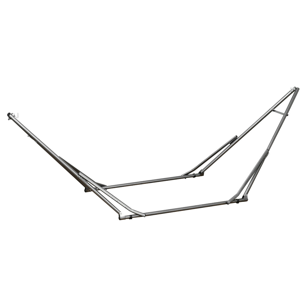 Support de Hamac Pliable, Cadre de Hamac Portable 2-en-1 Réglable avec Sac de Transport et Structure en Acier, pour Intérieur, Extérieur, Camping, Noir