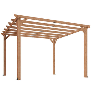 Pergola en bois massif de jardin 3 x 3 m - structure robuste avec poteaux 90 mm et 7 poutres - tonnelle extérieur stable pour vignes et plantes grimpantes, effet bois d'érable
