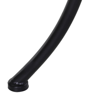 Table Basse carrée Bistro de Jardin dim. 45L x 45l x 50H cm piètement arqué Plateau maillé métal époxy anticorrosion Noir
