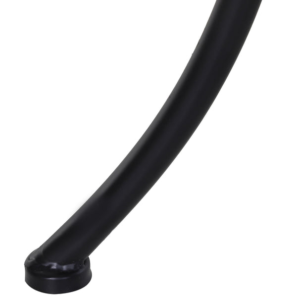 Table Basse carrée Bistro de Jardin dim. 45L x 45l x 50H cm piètement arqué Plateau maillé métal époxy anticorrosion Noir