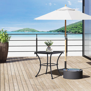 Table Basse carrée Bistro de Jardin dim. 45L x 45l x 50H cm piètement arqué Plateau maillé métal époxy anticorrosion Noir