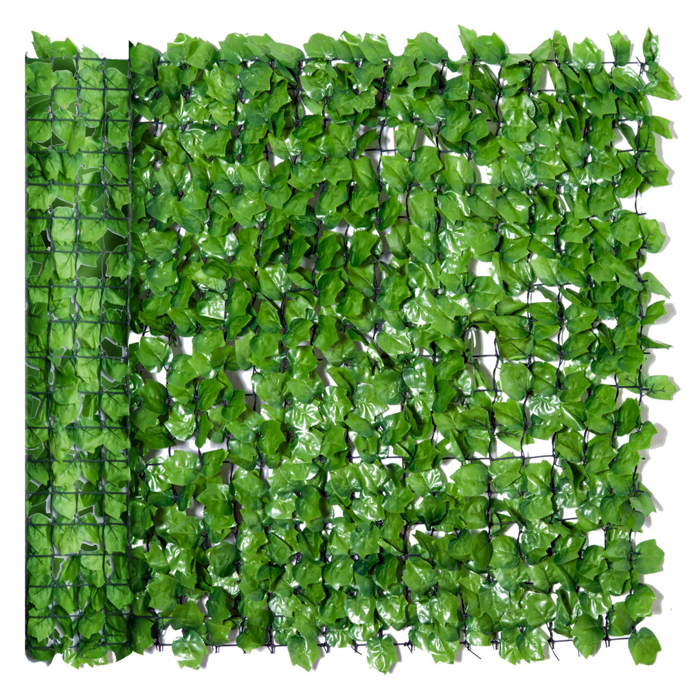 Haie Artificiel Brise-Vue décoration Rouleau 3L x 1H m Feuillage réaliste Anti-UV Vert