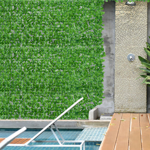 Haie Artificiel Brise-Vue décoration Rouleau 3L x 1H m Feuillage réaliste Anti-UV Vert