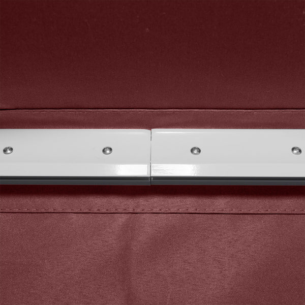 Store banne Manuel rétractable Angle Réglable Aluminium Polyester imperméabilisé 3,5 x 2,5 m rouge
