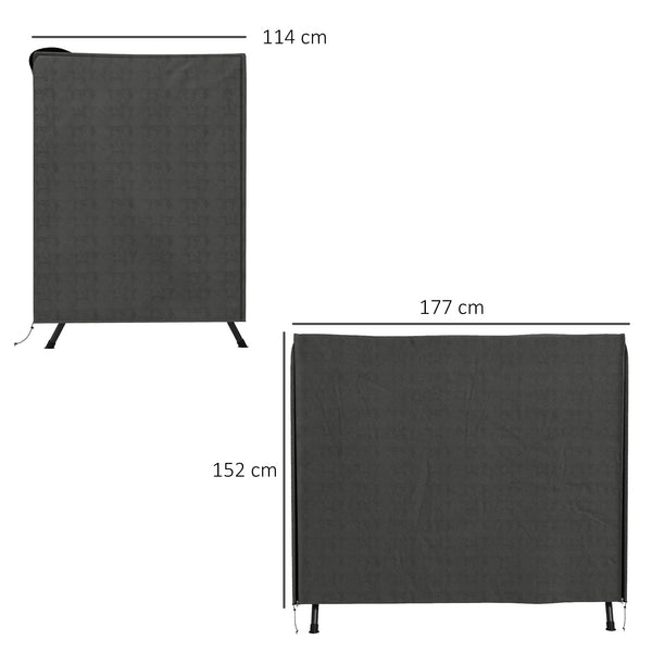 Housse de protection pour balancelle de jardin housse de balancelle de jardin toile Oxford ouverture zippée 177 x 114 x 152 cm gris foncé