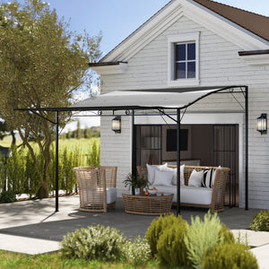 Pergola tonnelle de jardin avec auvent réglable acier polyester haute densité gris foncé