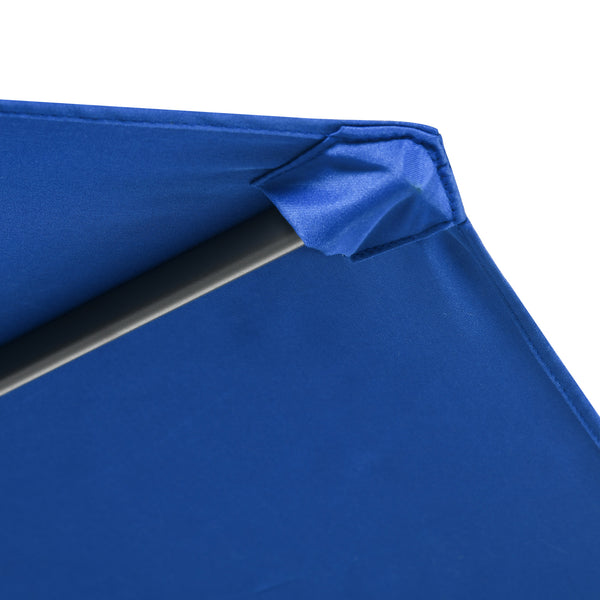 Parasol déporté octogonal rabattable diamètre 3 m parasol de jardin avec pied en croix bleu