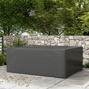 Housse salon de jardin extérieure, bâche de protection extérieure, anti-UV, en polyéthylène de haute résistance, housse table de jardin, 235 x 190 x 90 cm, gris