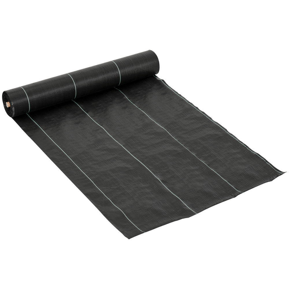 Toiles de paillage - Toile anti mauvaises herbes - toile de paillage anti mauvaises herbes 100 g/m² - indéchirable perméable à l'eau anti UV dim. 50L x 2l m - PP noir vert