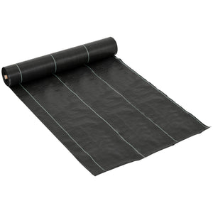 Toiles de paillage - Toile anti mauvaises herbes - toile de paillage anti mauvaises herbes 100 g/m² - indéchirable perméable à l'eau anti UV dim. 50L x 2l m - PP noir vert