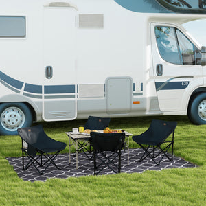 Tapis d'extérieur tapis réversible dim. 2,74L x 1,82l m - PP haute densité 310 g/m² gris et blanc