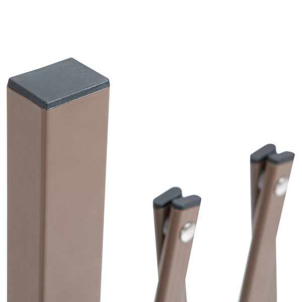 Barrière Extensible rétractable barrière de sécurité 300L x 31l x 104H cm alu métal Chocolat