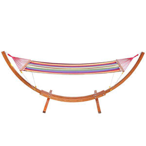 Hamac de Jardin avec Support en Bois hamac sur Pied 1 Personne Charge Max. 120 Kg