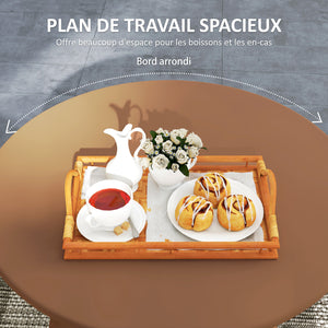 Petite table basse ronde, table d'appoint avec patins antidérapants, cadre en métal, pour jardin, balcon, terrasse, salon, Ø 70 x 42 cm, orange