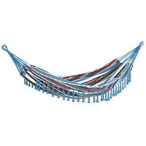 Hamac de Voyage Portable Style Hippie Chic Toile de hamac dim. 2,85L x 1,5l m Coton Polyester Multicolore