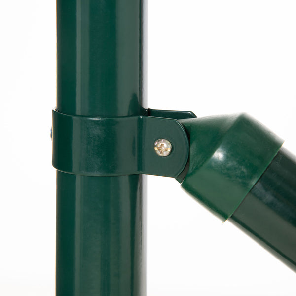 Grillage Rouleau soudé - Maille 7,3L x 6,3l cm - Hauteur 2 m - Longueur 10 m - poteaux, Jambes de Force Inclus - Acier revêtement PVC Vert