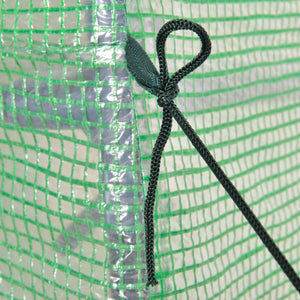 Serre de jardin PE, serre de balcon, bâche renforcée 140 g/m², châssis en acier, porte zippée enroulable, pour légumes plantes fleurs, intérieur et extérieur, 300 x 100 x 200 cm, vert