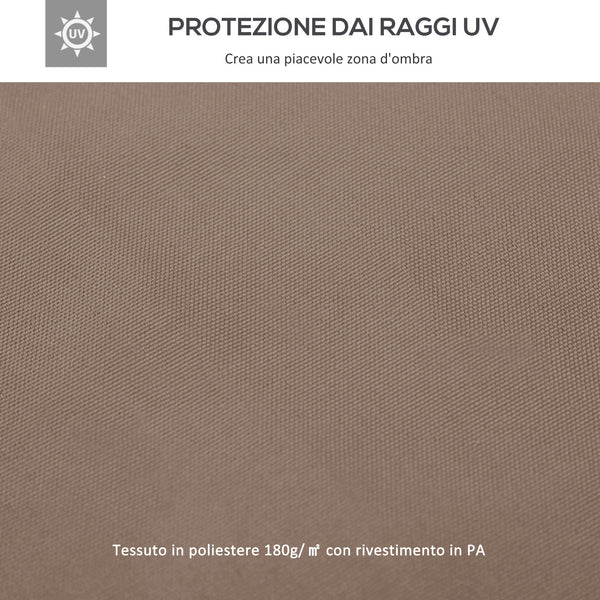 Toit de Remplacement pour pavillon de Jardin Toile de Rechange pour pavillon tonnelle Tente 3 x 3 m Marron