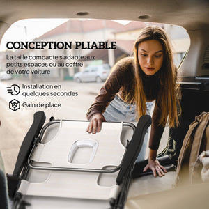 Bain de soleil chaise longue pliante avec appuie-tête, trou de lecture, dossier inclinable en textilène, transat jardin extérieur pour plage relax camping piscine terrasse, crème