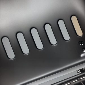 Barbecue gaz 2 brûleurs en acier inoxydable, puissance 2,8 kW, barbecue de jardin 2 grilles en chromé, 2 étagères latérales, 2 roues, pour camping, balcon et terrasse, noir