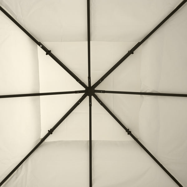 Toit de Remplacement pour Gazebo de Jardin Toile de Rechange pour pavillon tonnelle Tente 3 x 3 m Crème