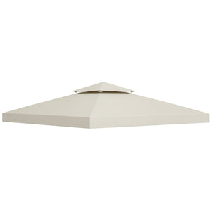 Toit de Remplacement pour Gazebo de Jardin Toile de Rechange pour pavillon tonnelle Tente 3 x 3 m Crème
